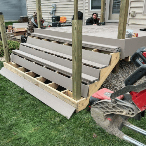 Custom-built deck stairs in Columbus, OH by our expert team – safe, durable, and designed to match your outdoor space.